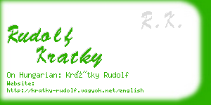 rudolf kratky business card